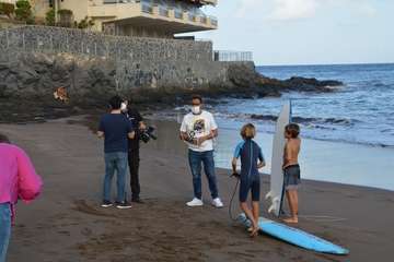 Grabación del reportaje del programa Buenas Tardes Canarias/TA.